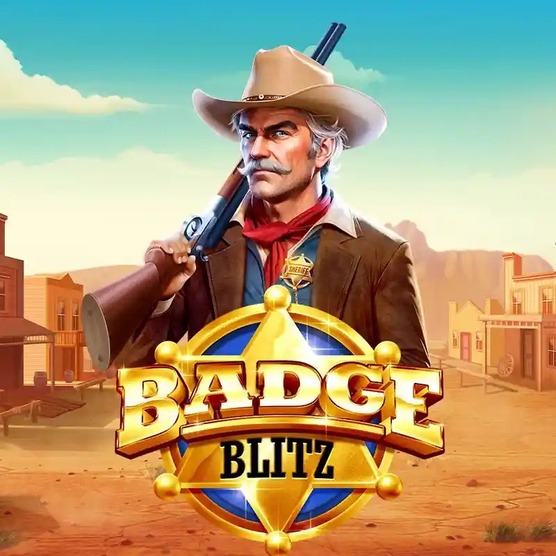Badge Blitz slot icon by Pragmatic Play, available at Thrillsy Casino