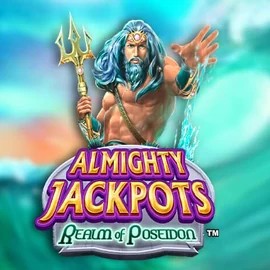 Almighty Jackpots – Realm of Poseidon logo by Novomatic Thrillsy Casino