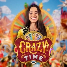 Crazy Time slot logo by Evolution at Thrillsy Casino