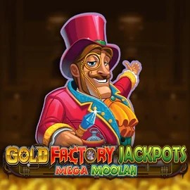 Official Jackpots logo: Gold Factory Jackpots Mega Moolah by Aurum Signature Studios at Thrillsy Casino