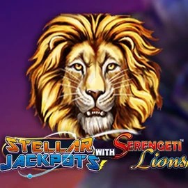 Stellar Jackpots with Serengeti Lions logo – Jackpots by Lightning Box Game at Thrillsy Casino